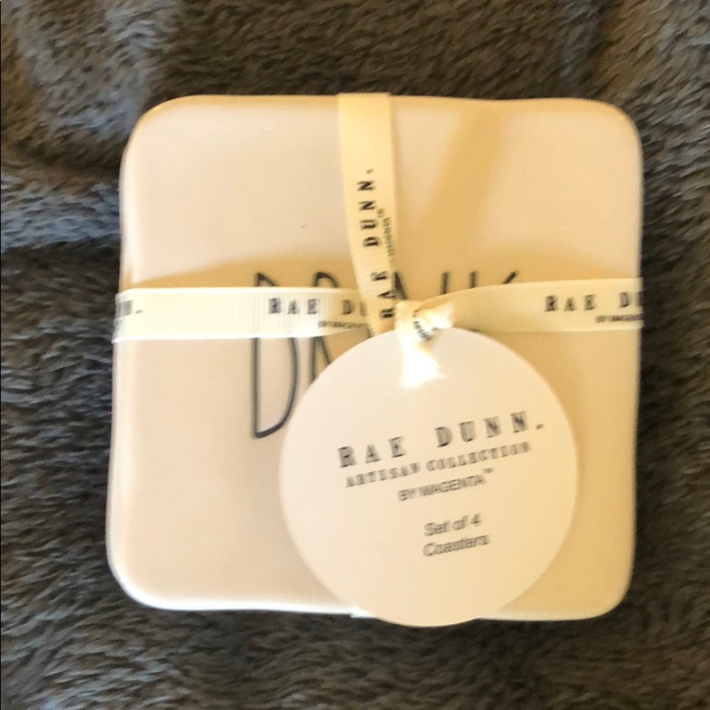 Rae Dunn Coasters set of 4